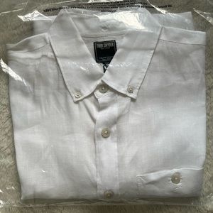 Todd Snyder - white Linen Pocket button down short sleeve shirt - new no tags